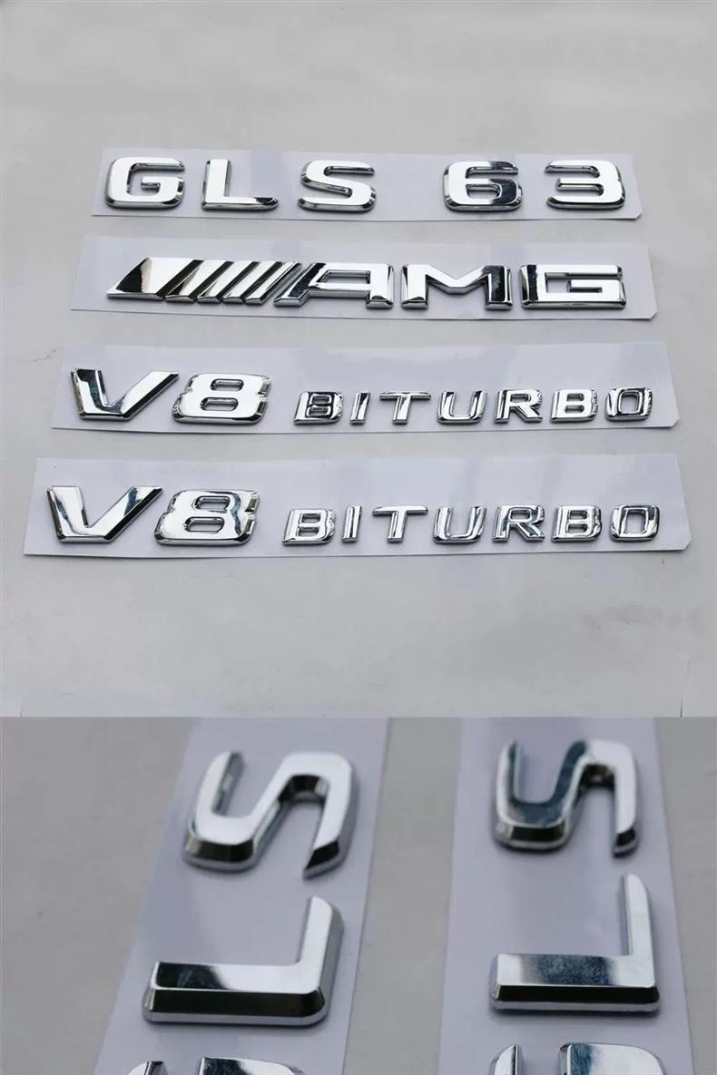 Suitable for original Mercedes-Benz GLS63S, AMG modified car emblem, rear emblem, fender, four-wheel drive, Benz side emblem sticker