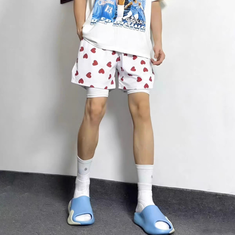 American-Style Basketball Shorts, Summer Sports Shorts, Youth Unisex High Street Loose Casual Quick-Dry Shorts American-Style Basketball Shorts, Summer Sports Shorts, Youth Unisex High Street Loose Casual Quick-Dry Shorts