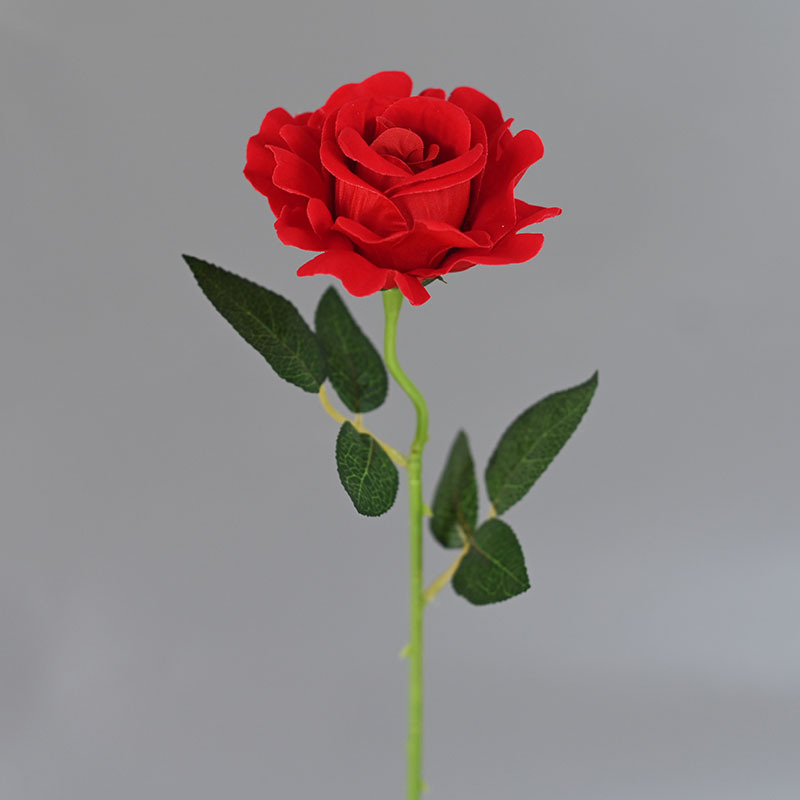 Fábrica de pantalla de Nanyang una sola rosa de tela de lana decoración de boda props cascada ramo de flores falsas