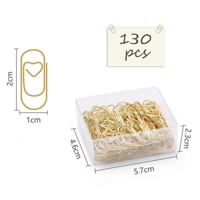 Clip de papel en forma de corazón creativo al por mayor Mini amor clip de papel de metal PP en caja fabricante de Fuente de Suministro directo transfronterizo