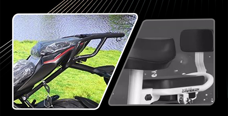 Motorcycle Enlarged Universal Rear Trunk Electric Motorcycle Storage Box Trunk Scooter Tool Storage Box