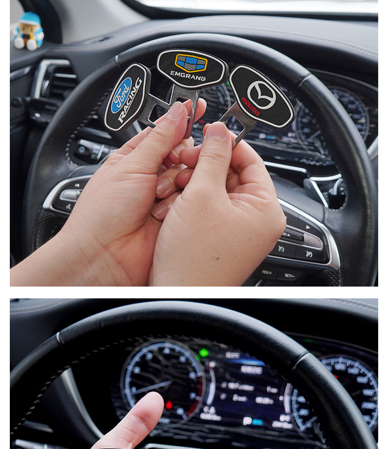 Suitable for Car Seat Silent Buckle Car Interior Modification Accessories Zinc Alloy Lock Silent Extender