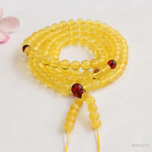 Yanyu natural beeswax necklace 108 beads Amber bracelet jewelry factory live delivery HP2033112