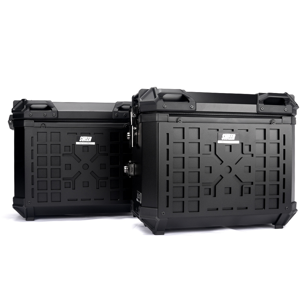 28L/35L motorcycle aluminum alloy side box universal waterproof anti-collision trunk aluminum alloy quick release three boxes