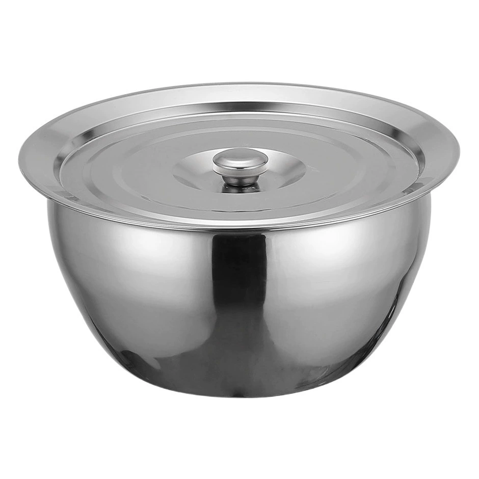 Барабан для масла из нержавеющей стали 304 Утолщенный Немагнитный масляный бассейн Раковина для яиц Цилиндр для хранения вареного масла Отель Кухня Раковина для специй с крышкой