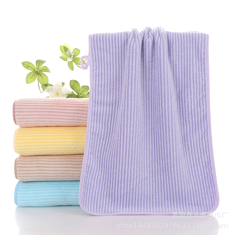 Coral fleece vertical towel soft absorbent adult face towel welfare gift towel hotel towel can add logo