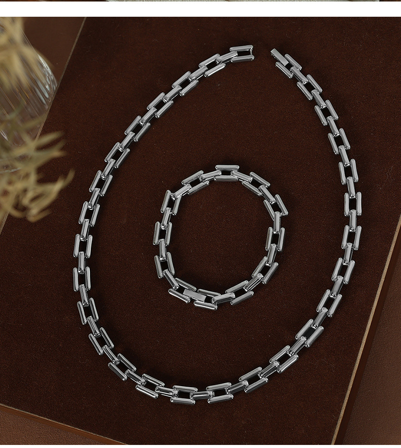 16g Weight 0.03µm-0.05µm Gold Plating Thickness PVD Coated Gold Plating Process Real Gold Plated Plating Material Bracelets, Necklace Classification 1 Piece Quantity Daily Occasion Titanium Steel Material Geometric Pattern Unisex Gender Simple Style Style Waterproof Non Tarnish, Plating Craft PVD Coated Real Gold Plated Geometric Titanium Steel Simple Style Waterproof Non Tarnish Bracelets Necklace 10