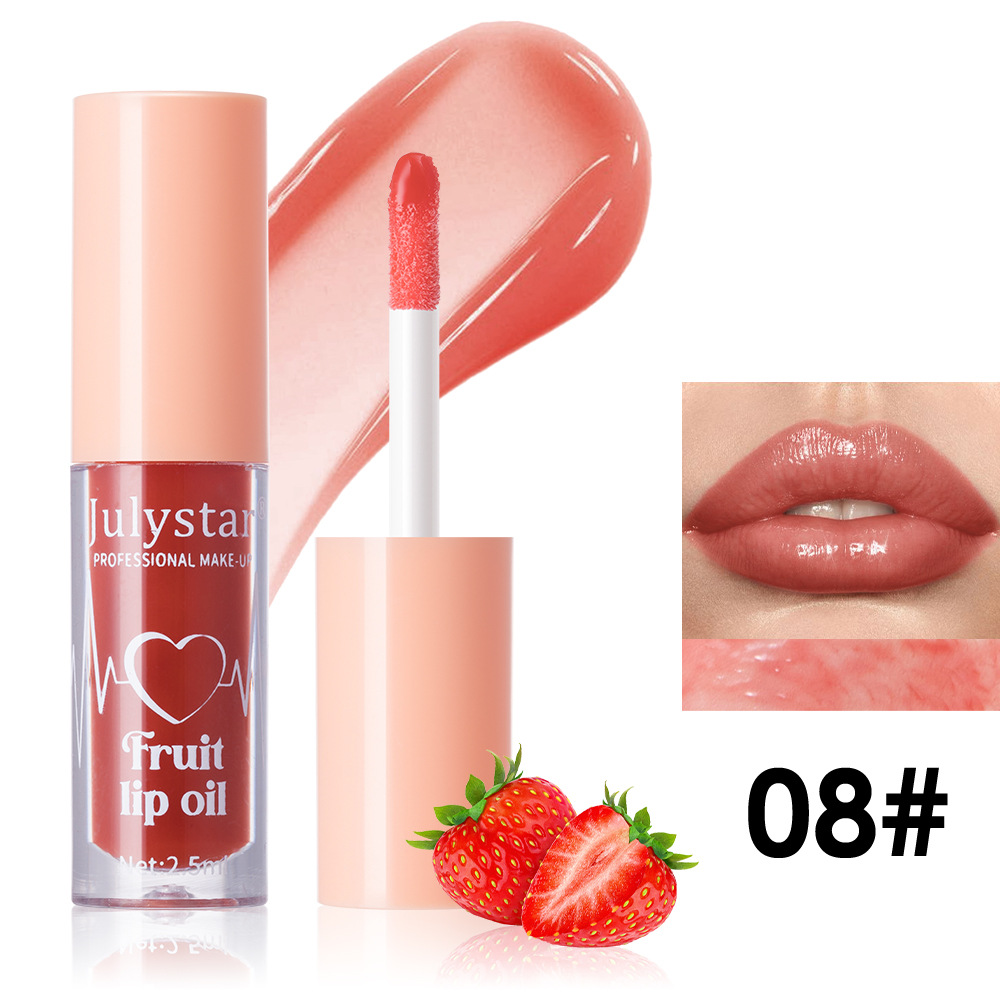 Julystar Fruit-Flavored Mirror Lip Gloss Moisturizing and Hydrating Ten-Color Set Water Gloss Lip Gloss Lipstick Wholesale undefined