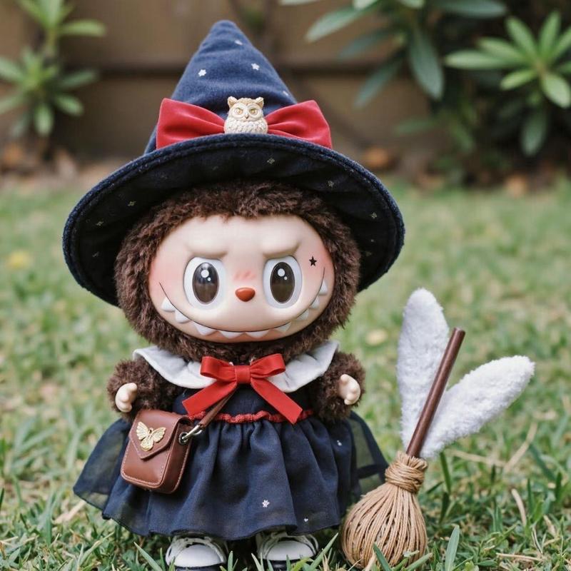 ラ・ブブ「魔法の魔女」ベビー服第一世代・第二世代スタンディング・シッティング・パイ 17cm ビニール人形 着せ替え|undefined