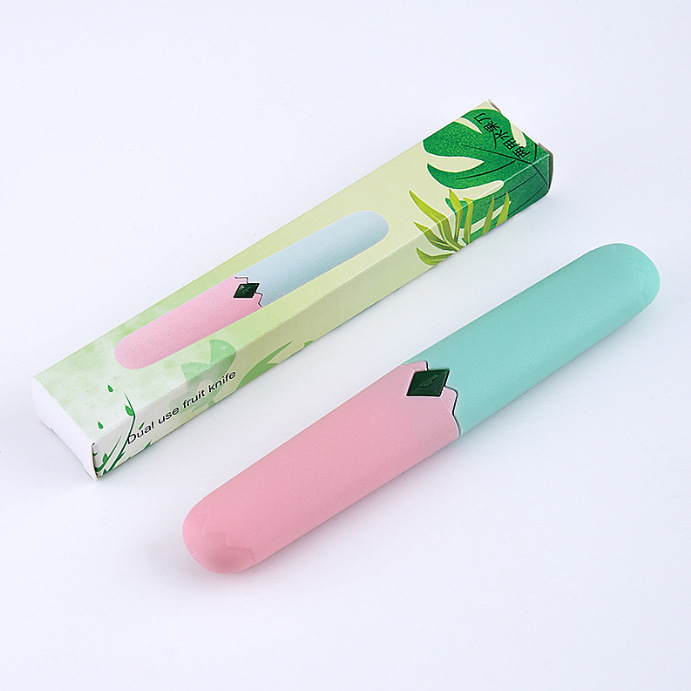 Stainless steel fruit knife and peeler 2-in-1 double-headed fruit knife multi-functional fruit knife travel convenient dormitory use