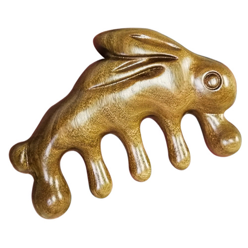 Wholesale golden sandalwood massage comb, green sandalwood meridian massage comb, gift box, marked and engraved red sandalwood massage comb