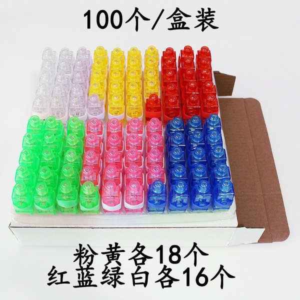 Cross -border boxed color glowing finger lamp projection ring gift…