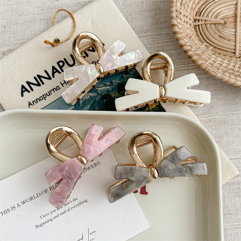 Casual, Holiday, Daily Occasion Elegant Sweet Women's Bow Knot Imitation Acetic Acid Hair Claws