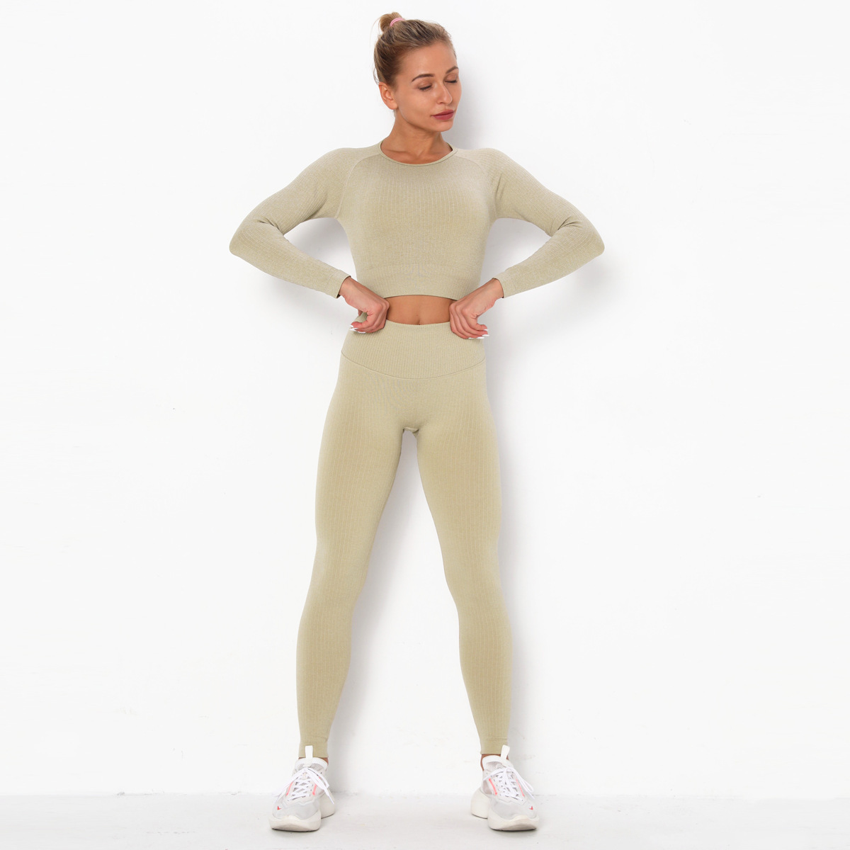 long-sleeved breathable yoga set NSOUX48136