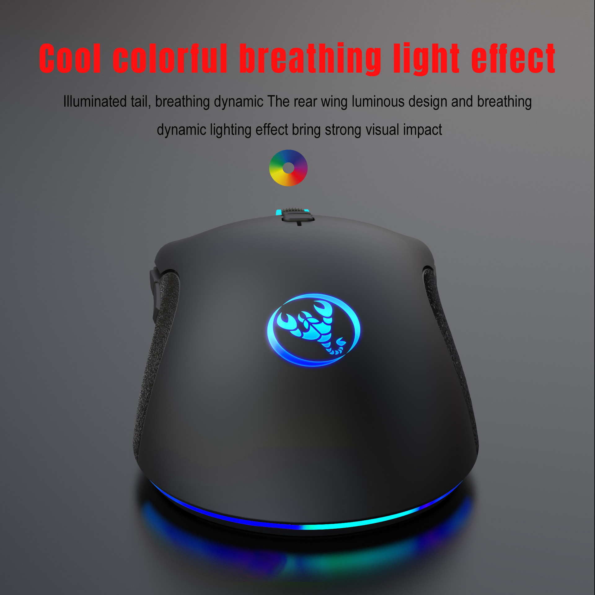New 61keys luminous set, wired mouse, office gaming keyboard_voghion.com