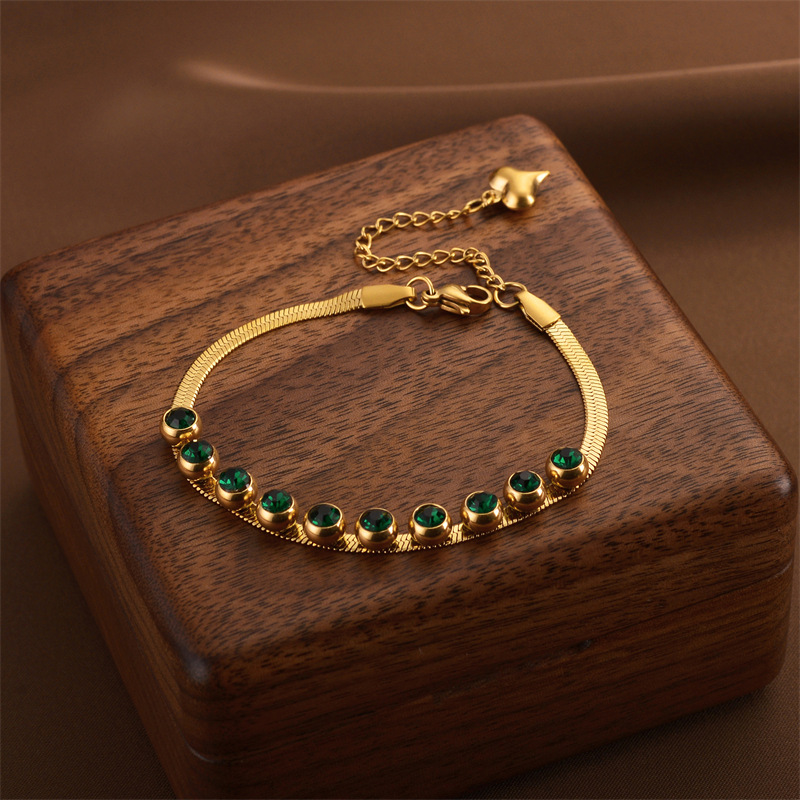 Joyas transfronterizas europeas y americanas Pulsera de acero de titanio de todo fósforo Versión coreana del temperamento bohemio Pulsera de acero de titanio que no se desvanece Joyería femenina