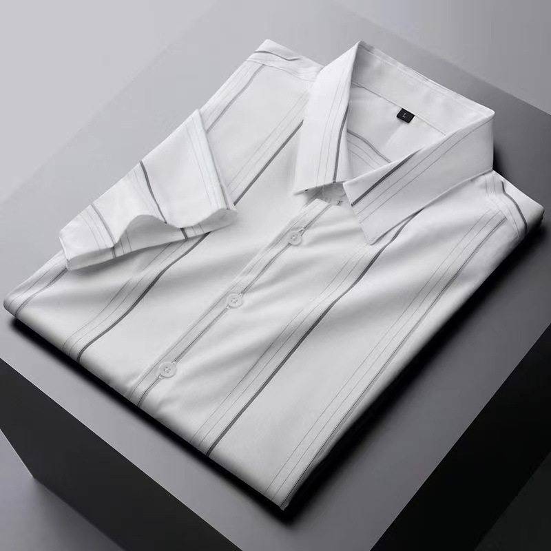 厂家现货商务条纹衬衫面料 锦纶男装衬衫混纺面料 四面弹衬衫布料