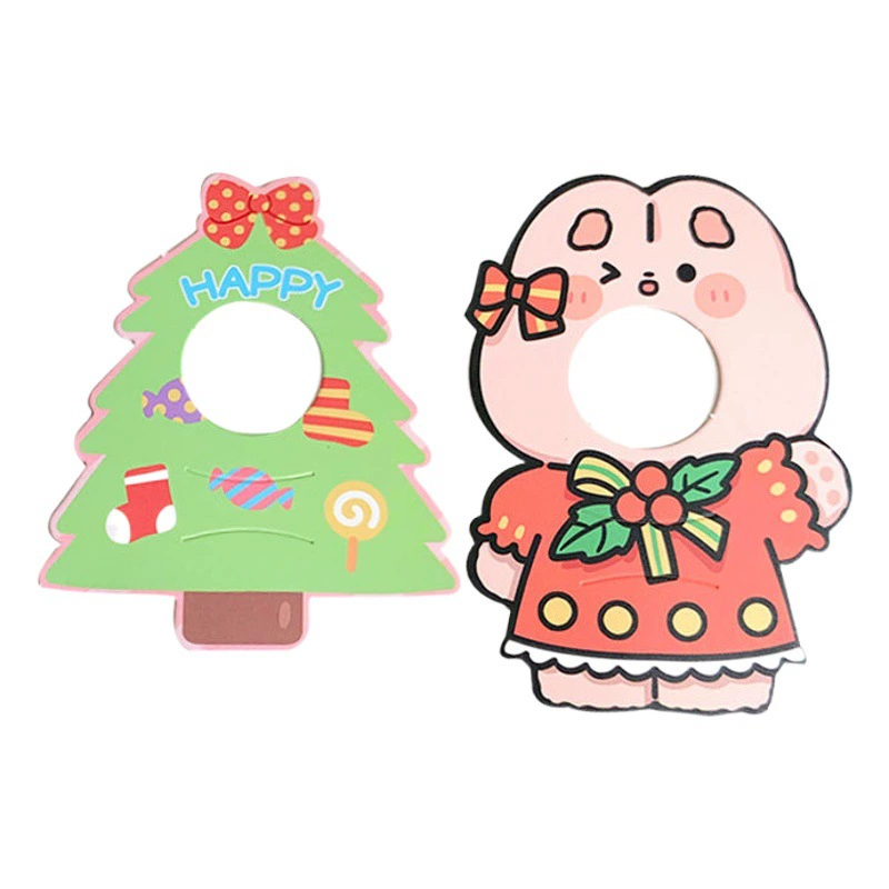 Мультфильм Рождественский леденец Картон Вдохновляющий благословляющий текст поздравительная открытка Поощрение Языковая декоративная карточка для отправки студентам изысканной вставки