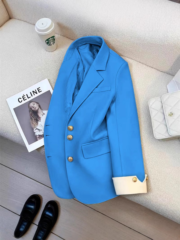 Black Blazer for Women 2024 Spring & Fall New Korean Style Design Niche This Year's Popular Elegant Slimming Look Suit