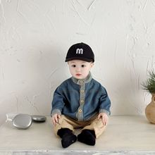 小童牛仔外套ins婴幼儿童装男女宝宝外出长袖牛仔衣拼色外出服潮