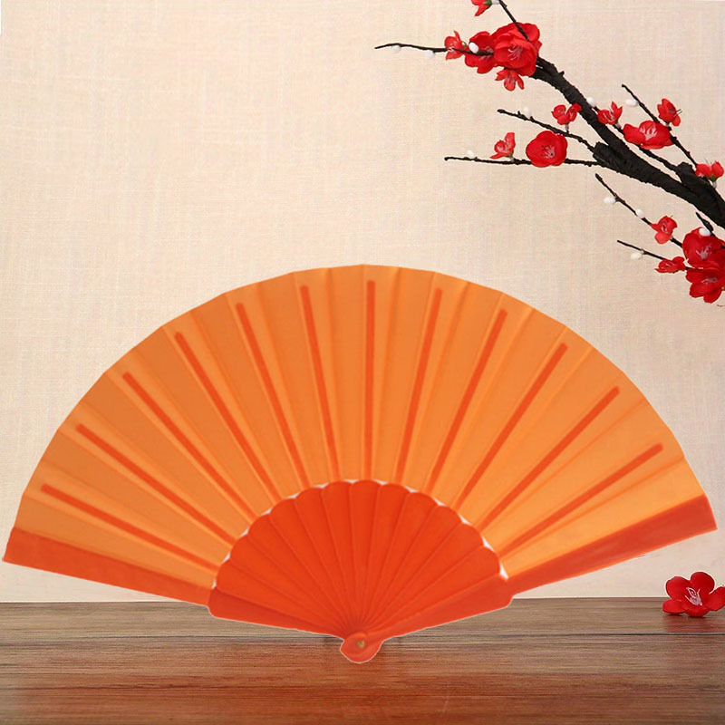 Abanico Plegable de Plástico para Mujer para Danza