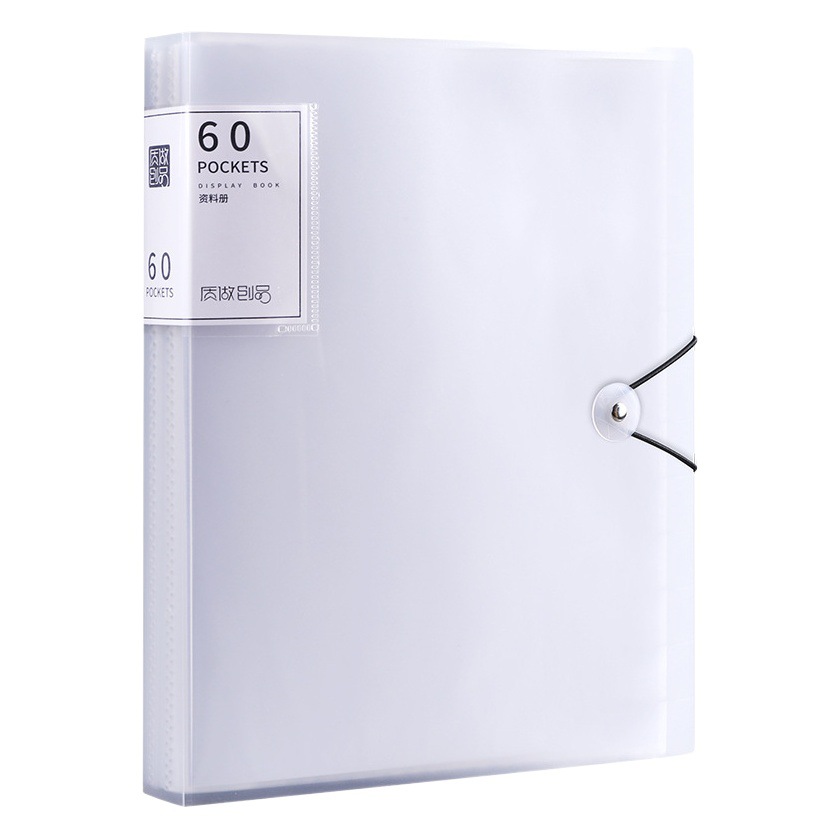 A4 Carpeta de libro de datos transparente insertar Premio bolsa de almacenamiento de papel estudiante álbum clip embarazo examen colección libro
