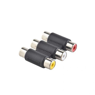 AV adapter 3 Lotus female to female audio and video adapter RCA three female straight through red and white yellow 3AV female docking