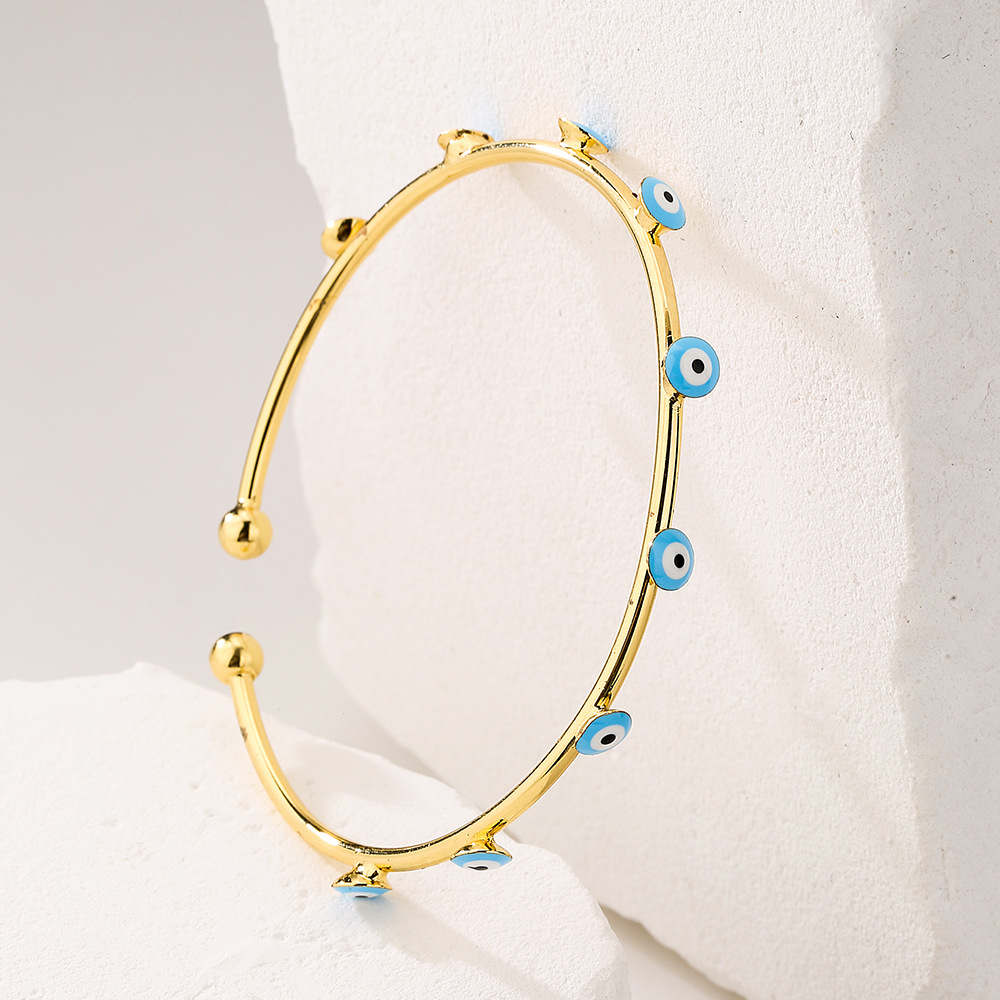 Fashion Simple Style Devilu0027S Eye Eye Copper Bangle