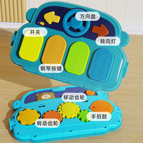 Two-in-One Baby Toy Foot Piano Learning Walker Fitness Frame Multi-functional Learning Push Cart 0-6-12 Months Wholesale