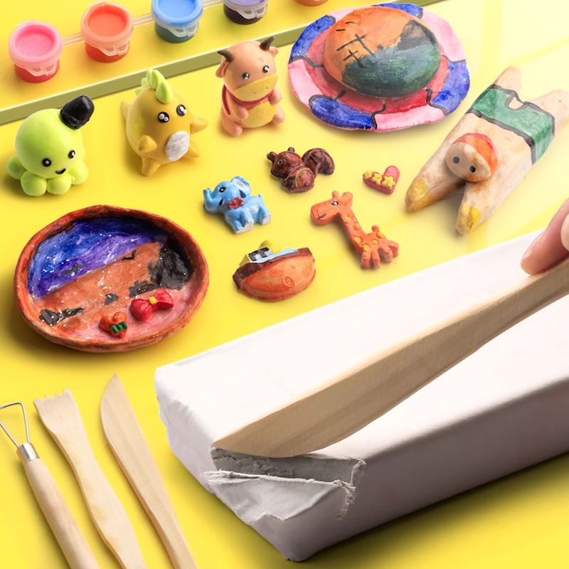 España JOVI piedra, arcilla plástica, arcilla, material de arcilla, bricolaje, mano hecha a mano, sin cocción, sin tostado, herramientas de secado al aire