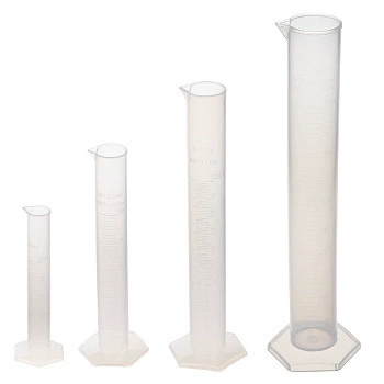 Пластиковый мерный цилиндр ReLAB из материала PP, мерный стакан с градуировкой, лабораторные принадлежности