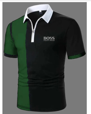 2024 nuevo Aliexpress transfronterizo verano delgado casual de manga corta cremallera estriada solapa camiseta camiseta polo