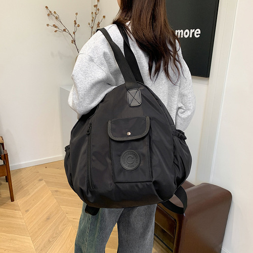 niche design, large capacity and personality, new autumn 2024 autumn simple foreign-style backpack, simple tote bag