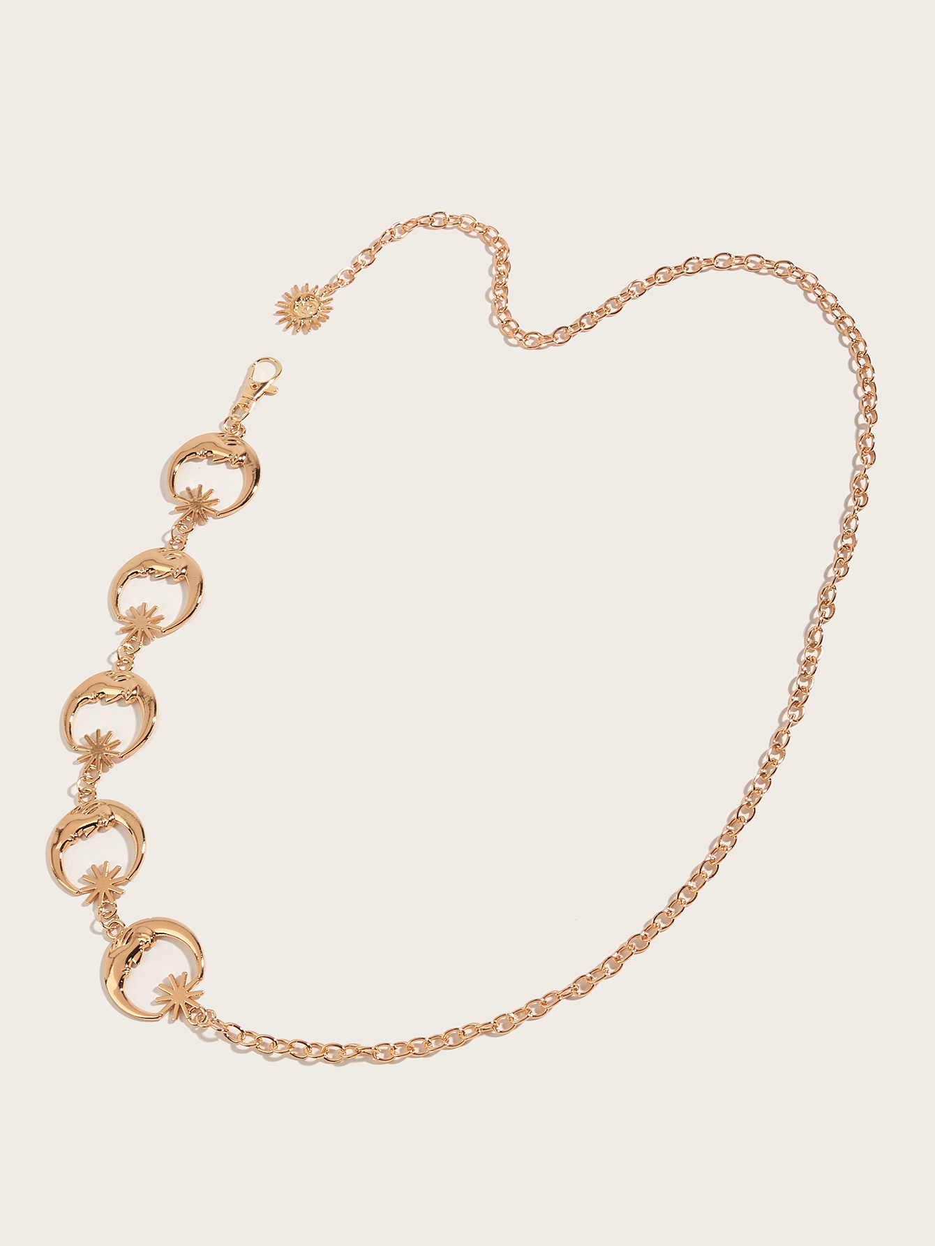 100g Weight Waist Chain Classification Holiday, Beach Occasion Iron Material Sun Pattern Spring&Summer Season Women's Gender Vacation Style Wholesale Jewelry Vacation Sun Iron Waist Chain 2