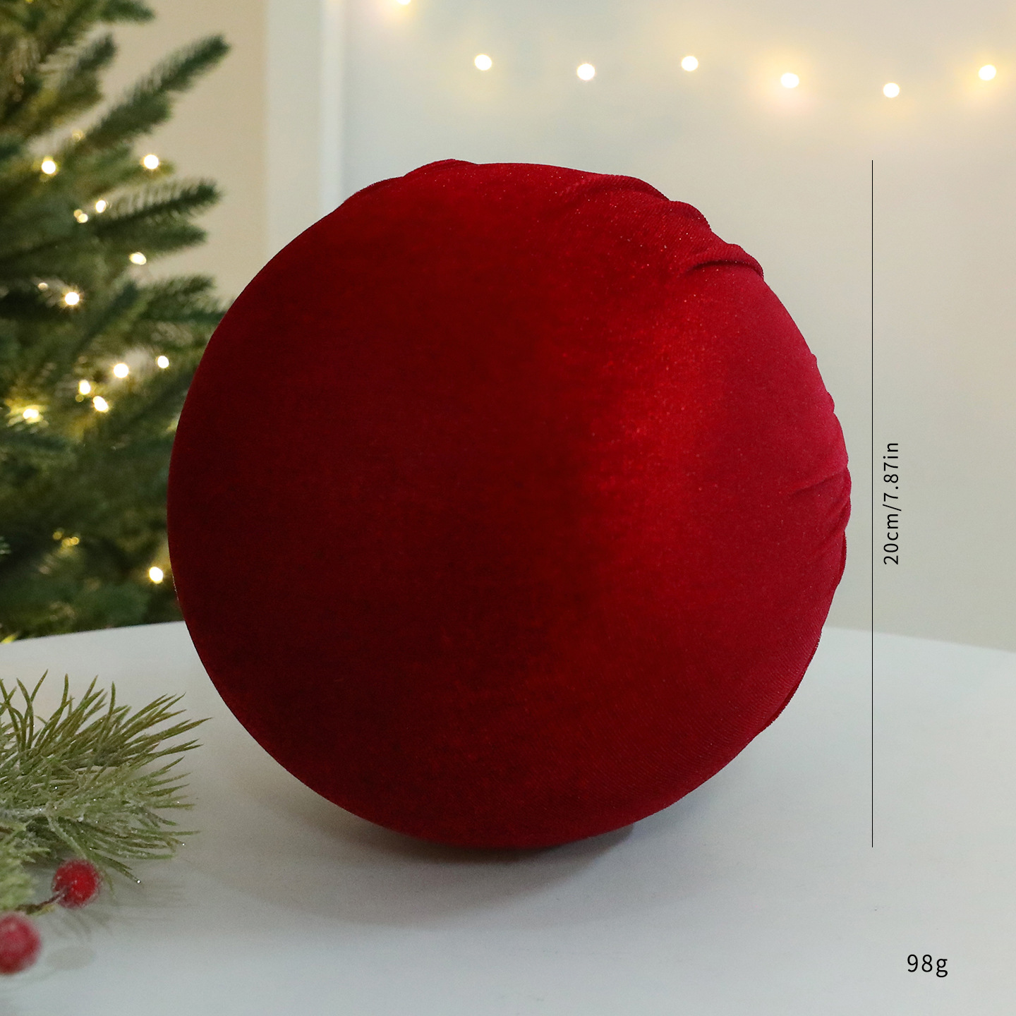 Bolas de veludo de vino 20cm
