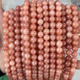 优化天然石太阳石diy圆珠子散珠子手工串珠饰品配件新品工厂直销