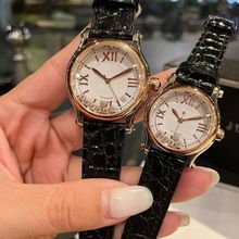 肖家经典款手表小红书快乐钻石圆形女表快乐钻五七钻时尚女士腕表