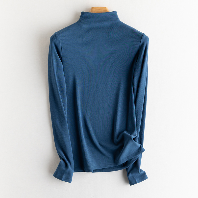 버드 블루 하프 터틀넥