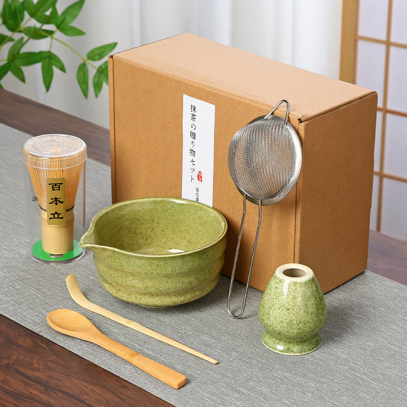 Transfronterizo exclusivo para el set de té Matcha japonés caja de regalo de té Matcha cepillo de té de 100 libros de té Matcha de la dinastía Song