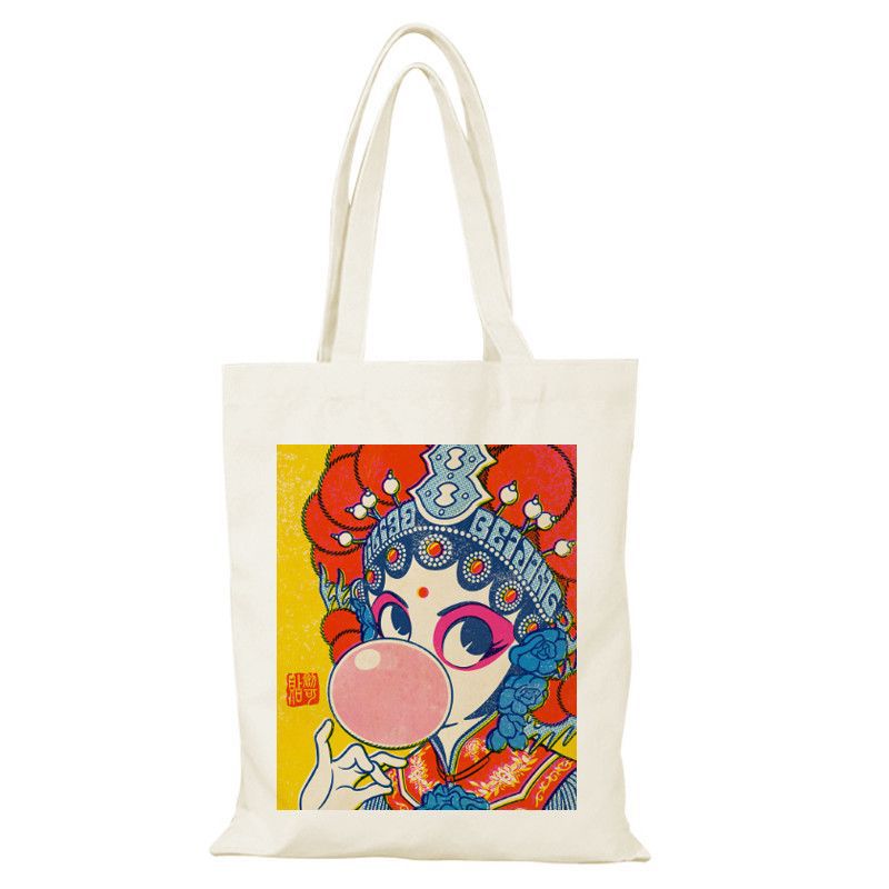 Bolsa de lienzo de Beijing, bolsa de lienzo de la ciudad, bolsas de lienzo para dibujar, bolsas de compras ecológicas de gran capacidad personalizadas