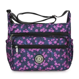 Flower cloth bag women's messenger bag new large capacity mother bag middle-aged and elderly single shoulder bag stall bag Oxford cloth bag