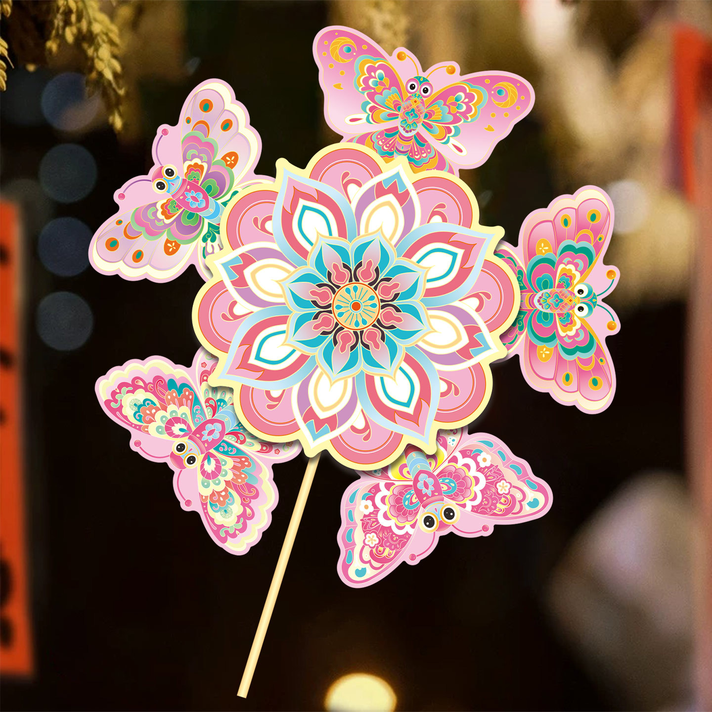 Flashlight with butterfly