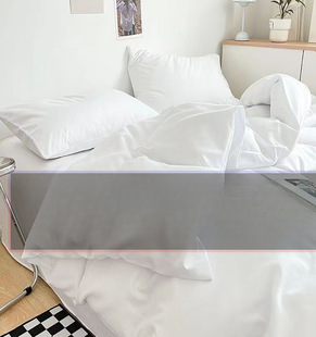 Hotel Three-Piece Linen Bed Bed Sheets Four-Piece Summer Pure White Quilt Cover Cotton Hotel Hotel B&B Bedding