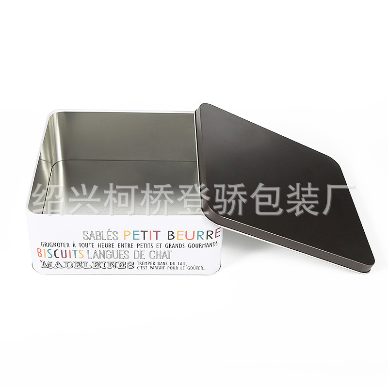 源头厂家糖果巧克力饼干包装盒 长方形马口铁饼干罐 正方储物罐