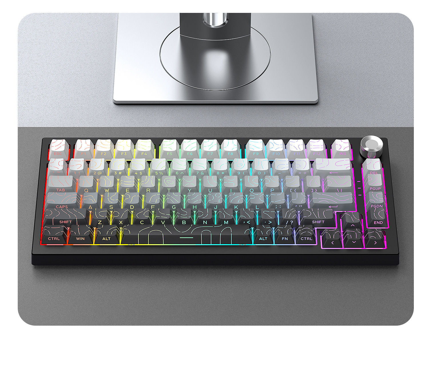 Contour 4.0 yarı saydam klavye tuş başı yan kazınmış orijinal yükseklik degrade klavye tuş başı PBT malzeme özelleştirilmiş DIY klavye tuş başı