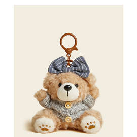 原创小众烘焙小熊包包挂件感毛绒玩具公仔书包小挂饰