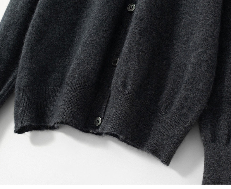 Áo cardigan len nam cổ V dài tay dáng rộng phong cách công sở — Gạo nhung thô, Màu camel, Màu camel vàng, Màu caramel chi tiết 21