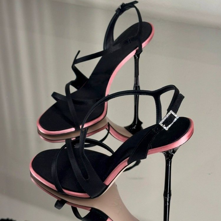Fashionable elegant sexy high heels for work and office open toe