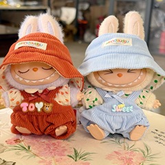 Accessories: Fabric Dress with Polka Dots - 17CM Doll Clothes - 2nd Generation LABUBU - Spring New Dress-Up Set