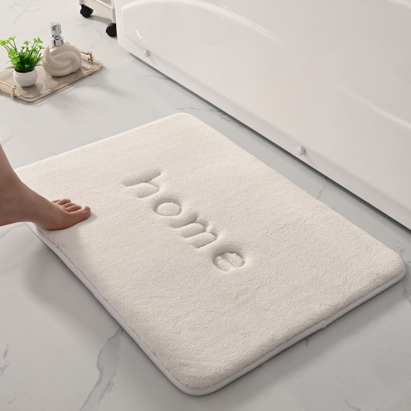 Embroidered entrance door floor mat bathroom mat bedroom bedside plush padded carpet children's room mat can be customized